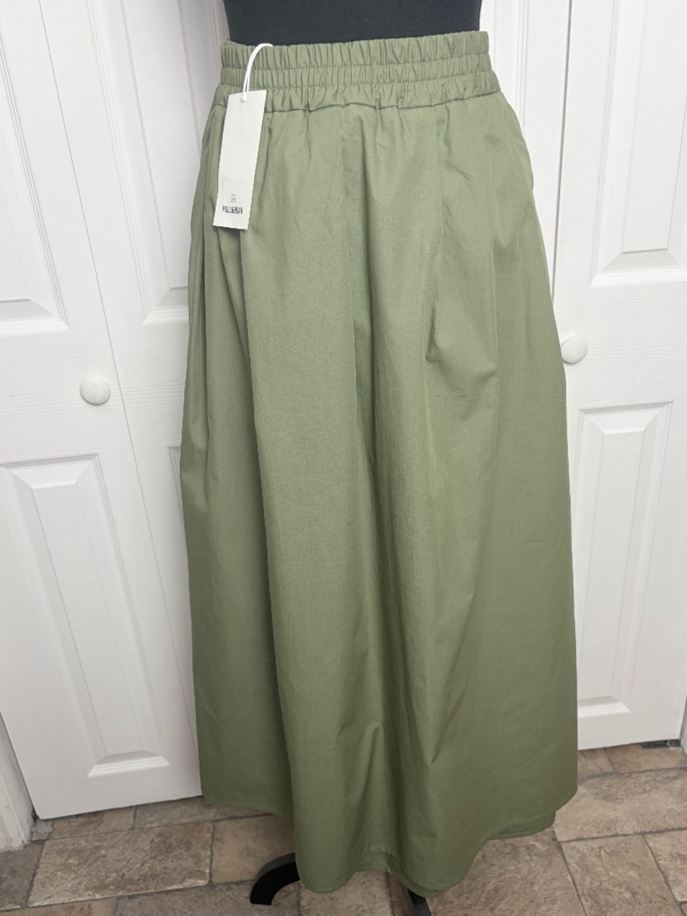 NWT - PULL&BEAR 100% Cotton A-line skirt with pockets Elasticated waist Size XL